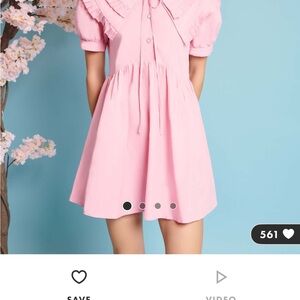 Sister Jane Pink Puff Sleeve Dress